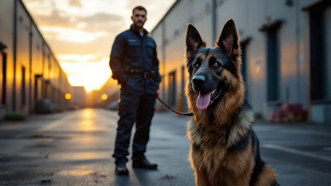 Surveillance cynophile FKH - Maître-chien et berger allemand